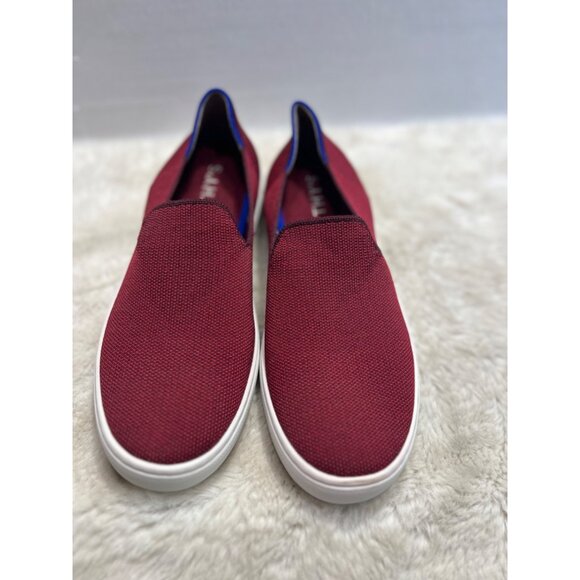 Rothys Slip-On garnet red knit Sneakers women Size 8 - Picture 8 of 10